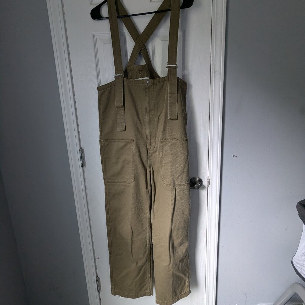 Women's FRAMe WORK Overalls, Dark Khaki, Unique Details, Size 38, See Photos